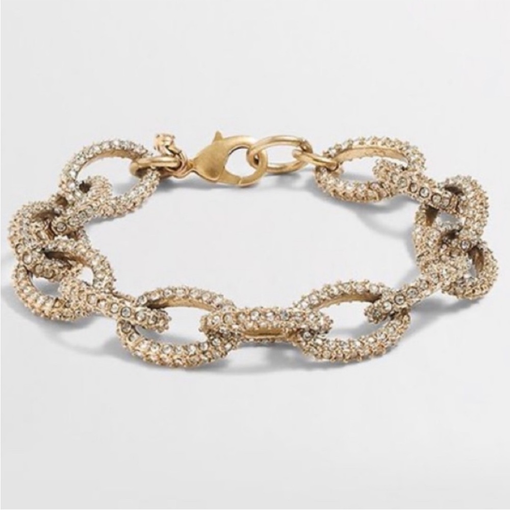 J.Crew Crystal Chain Link Bracelet
